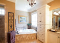 Luxury master bathroom with a garden tub in an estate home