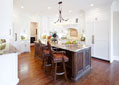 Gorgeous white kitchen with hardwood floors