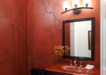 Custom bathroom featuring faux finishing and a custom sink in a Nashville-area luxury estate